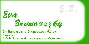 eva brunovszky business card